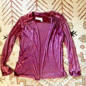 VTG Barr&Beards Inc. Disco Velvet Purple Open Front top size medium